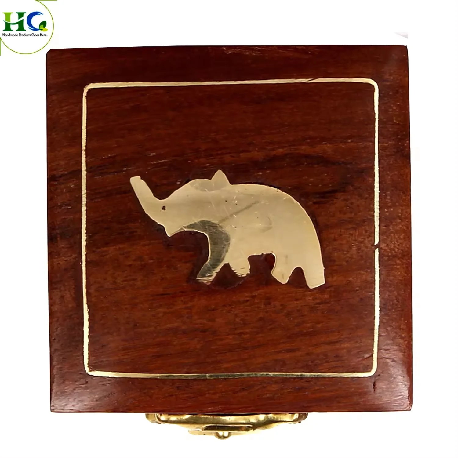 Quality Assured Wooden Box with Square Shaped Solid Wooden Handmade Hand Carved Wood Box / Money box