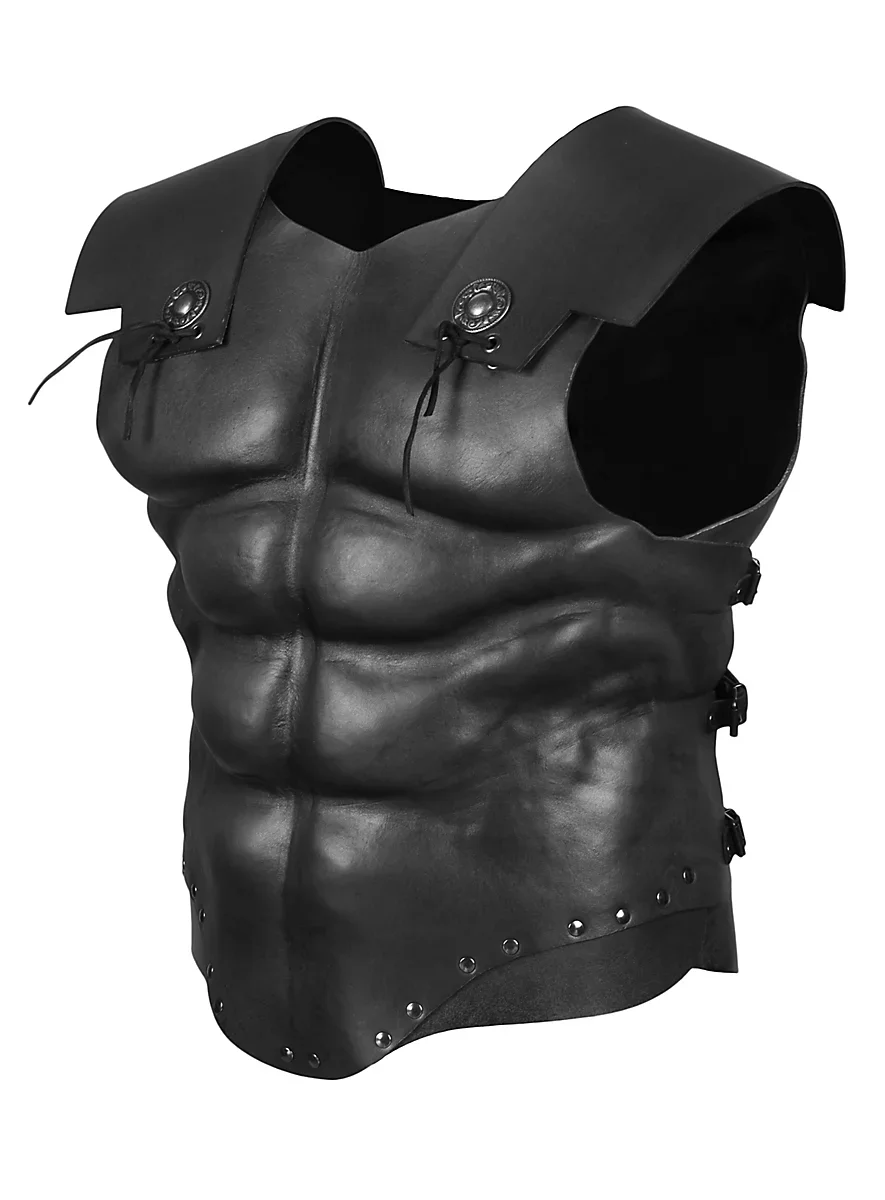 Leather Armor - Centurion Roman-inspired, molded muscle armor made of approx. 2 mm thick cowhide. Handmade by Andracor in Berlin