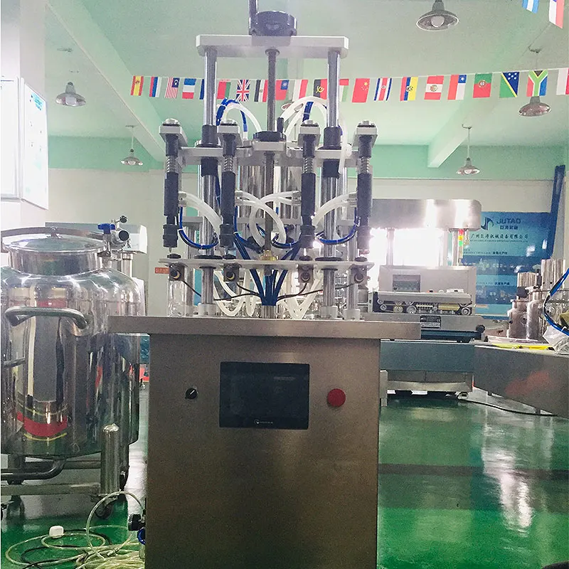 Top fashion semi automatic perfume filling machine four heads with PLC control