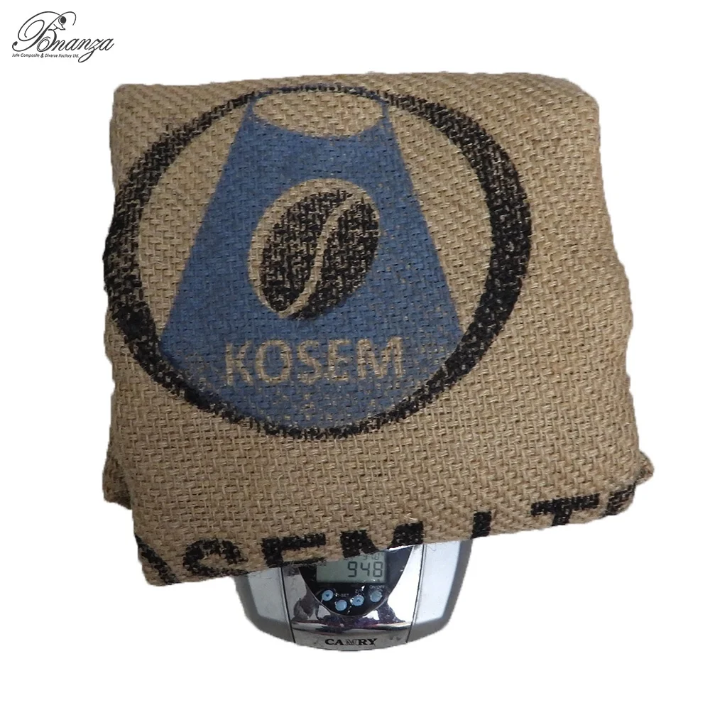 100% Export Quality 100 cm by 65 cm or 39 inch by 25.6 inch Food Grade Jute Bag for Coffee Bean Packaging from Bangladesh