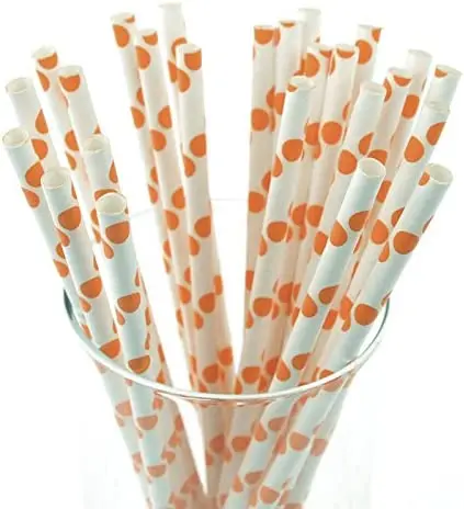 Customized Color Paper Drinking Straws High Quality New Various Pattern for Party and Decorations Biodegradable Paper Straws