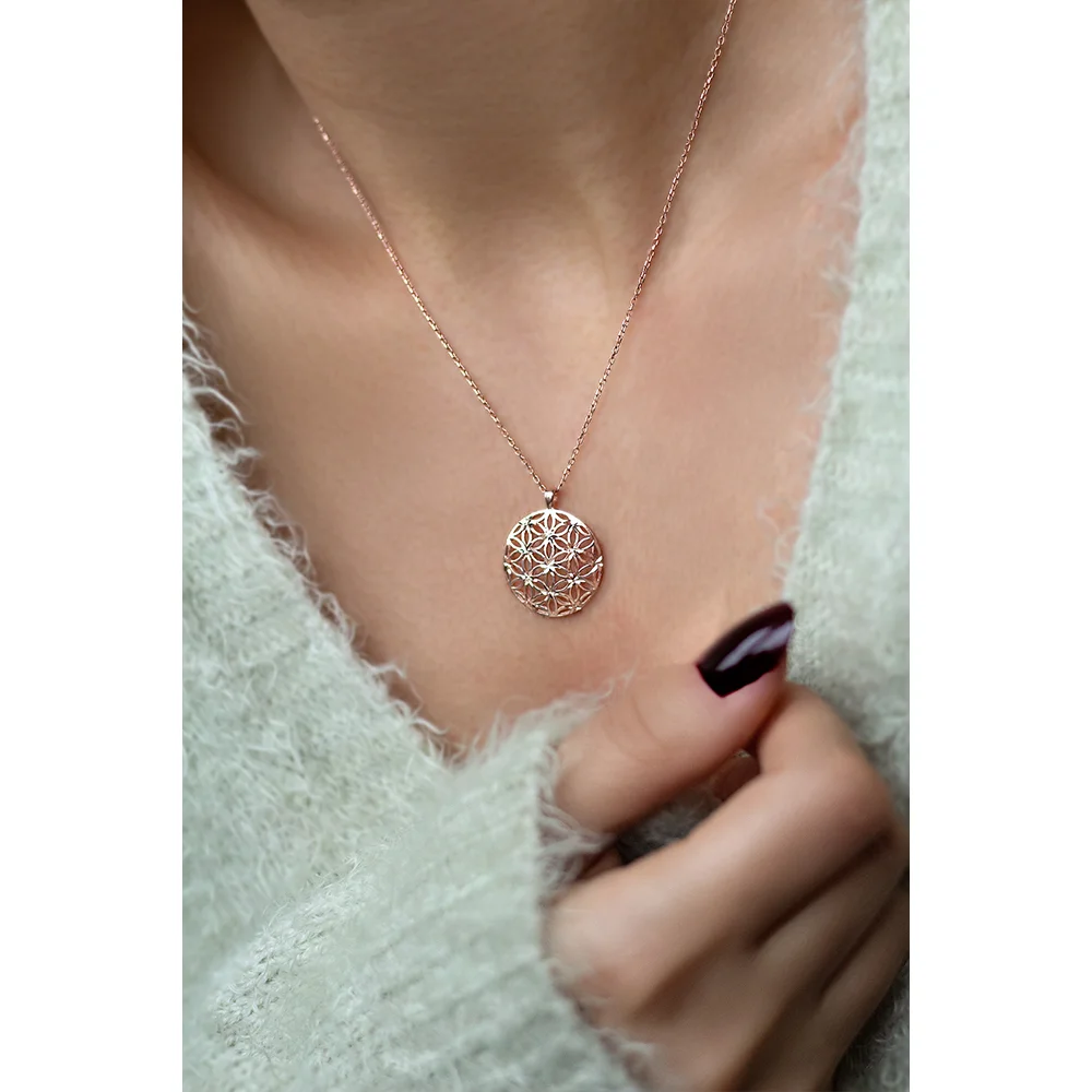 Flower of Life Pendant Necklace Women 925 Sterling Silver Miracle jewellery Premium Quality from Turkey