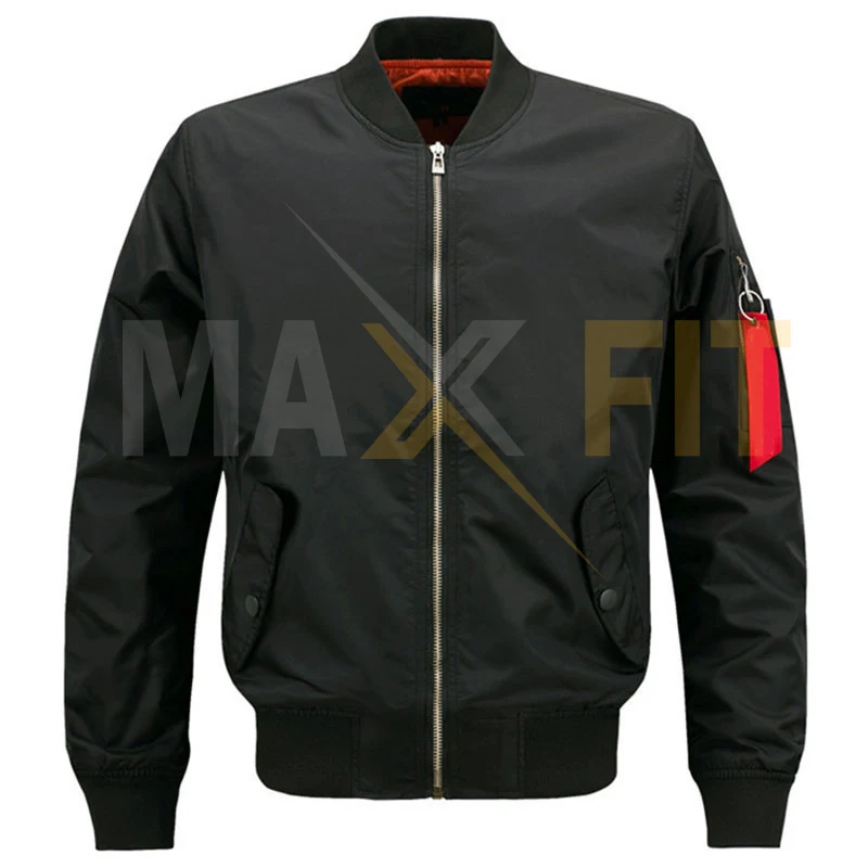 High Quality Thin Red Black Blue Army Green Motorcycle Aviator Pilot Air Men Bomber Jacket By MAXFIT ENTERPRISES