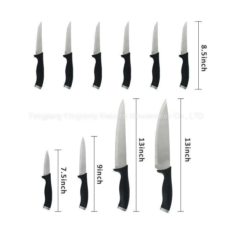 Maisons New Arrival Kitchen Accessories  Magnetic Chopping Knife Board Holder Knife Set with Block