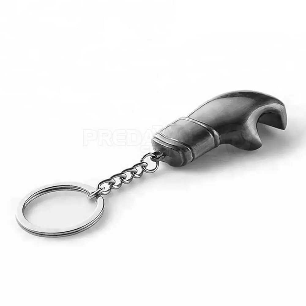 Hot Sale Cheap Keyring Mini Boxing Keychain Light Weight Metal Boxing Blank Leather Keyring