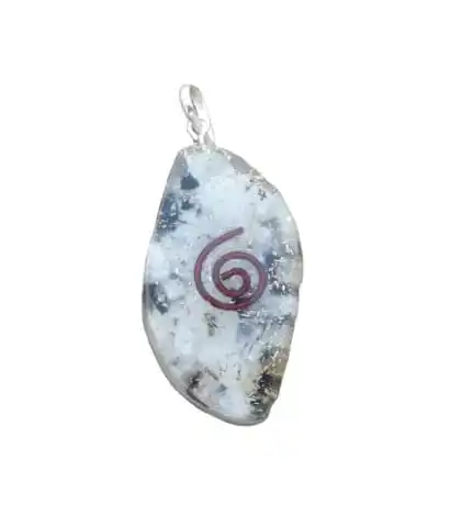 Pyrite orgone pendant:eye shaped orgonite pendant for sale:reiki healing stone:emf protection:crystal pendant:agate:craft:pyrite