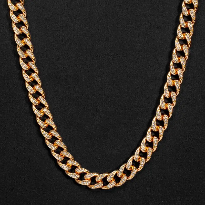 Best Price Luxury Style 14K Yellow Gold Cuban Chain for Men Excellent Quality Brilliant Cut Lab Grown Diamond for Engagement