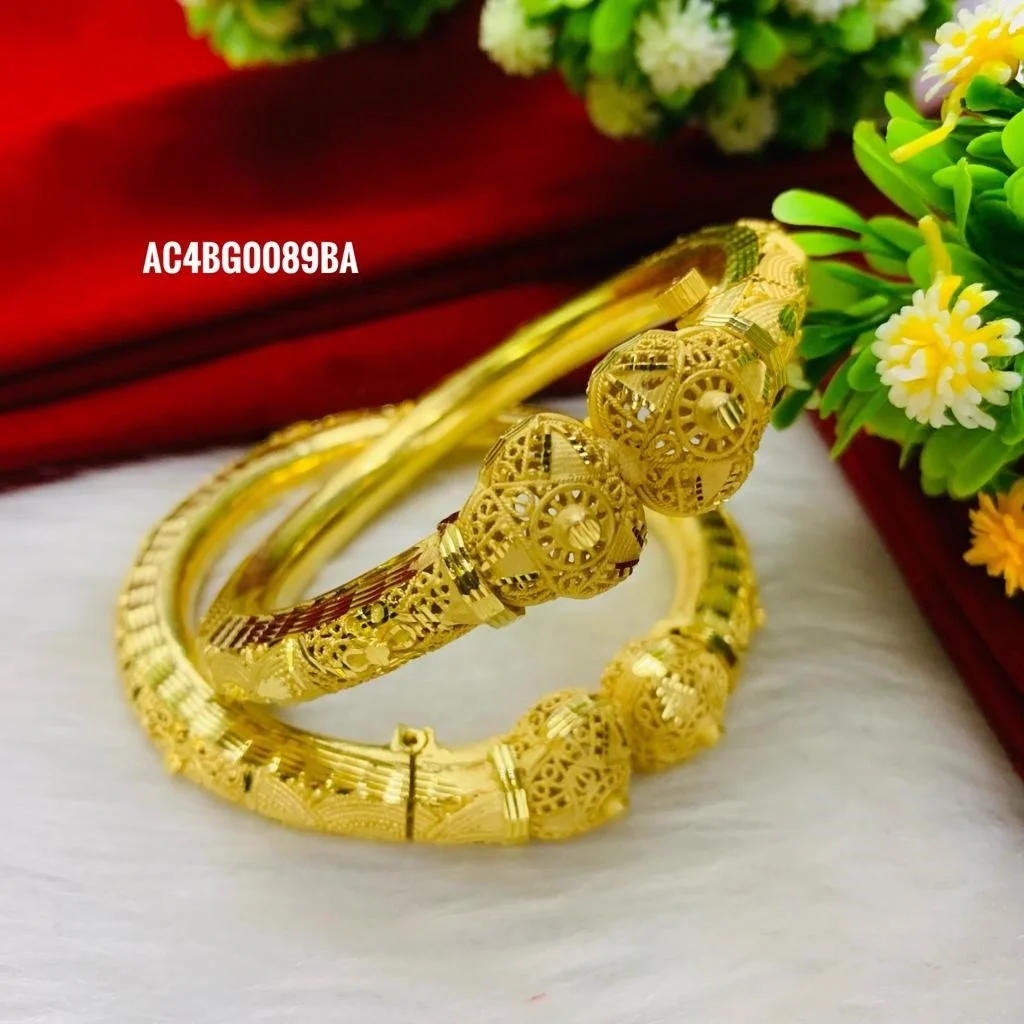 Gold Plated Bangles for Women and Girls  one gram fashion jewellery Indian Gold Plated Bangles Design & Bracelets Online