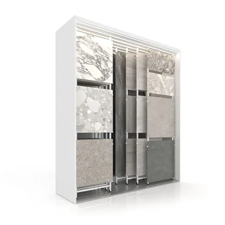 INSCA Stylish Design Ceramic Tile Display Racks 118 Tiles for Outdoor Showroom Organizer and Display Stand