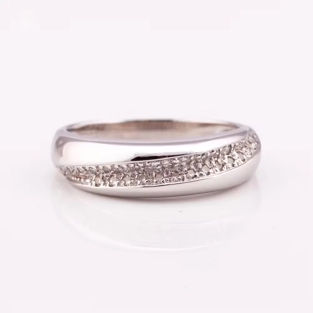 2024 Classic Design Rhodium plated silver 925 with diamond simple elegant ring factory price bella jewelry OEM available