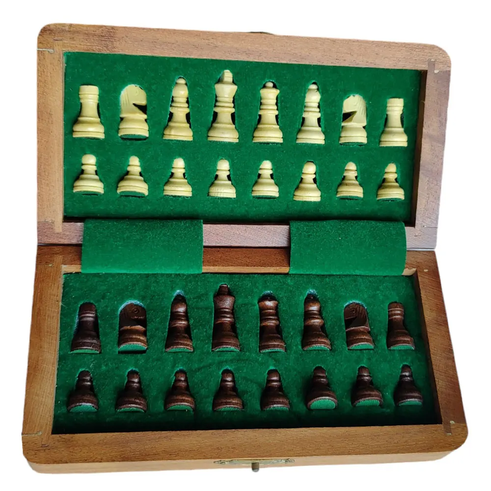 Buy 7 inches Wooden Travel Folding Sheesham Magnetic Chess Set  Magnetic Folding Chess Set  Minimum Price
