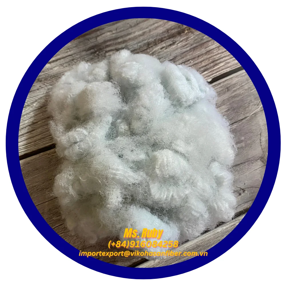 High Quality Polyester Staple Fiber 20D SD White Solid Dry A Grade GRS Recycled 100% Polyester for make Car Carpet Cushion
