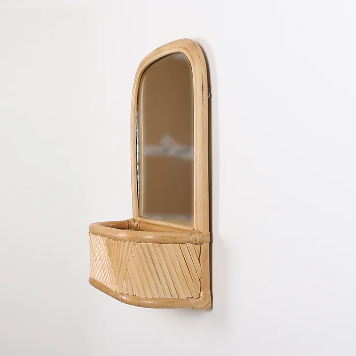 Wholesale rattan wall mirror decorations eco-friendly rattan for home decoration cheap price and high quality made in Vietnam