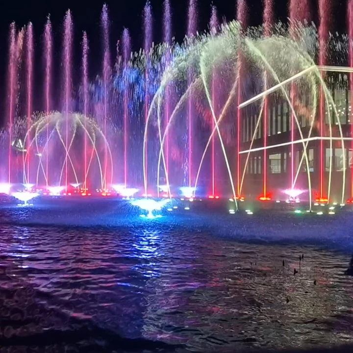 40m Music Fountain in the Lake or Pool with Projection and Laser