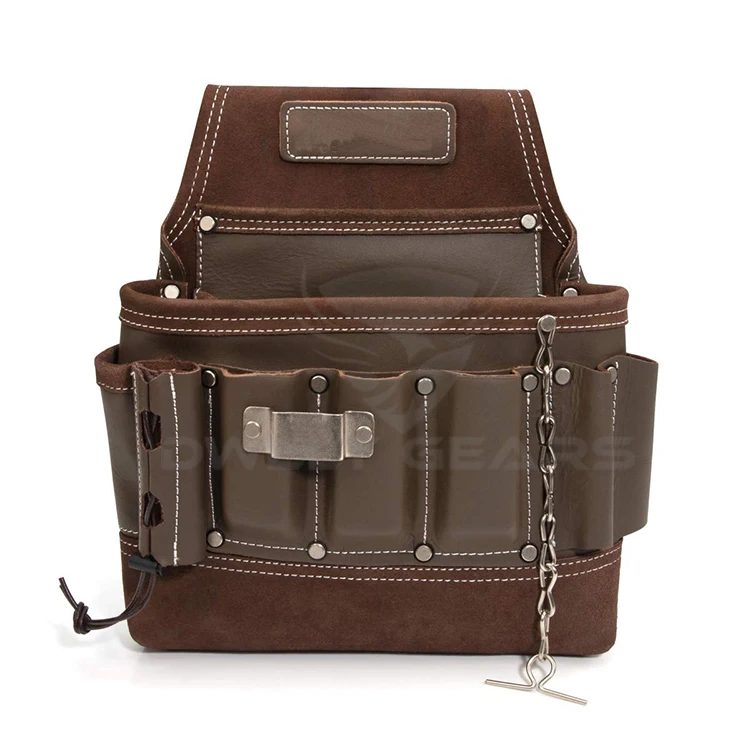 2023 High Quality Customize Leather Made Multi Pockets in Tool Bag OEM
