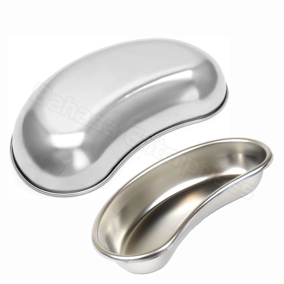 4 Pcs Kidney Tray 12,10,8,6 inch Stainless Steel Emesis Basin Kidney Shaped Emesis Bowl Reusable Metal Kidney Dish