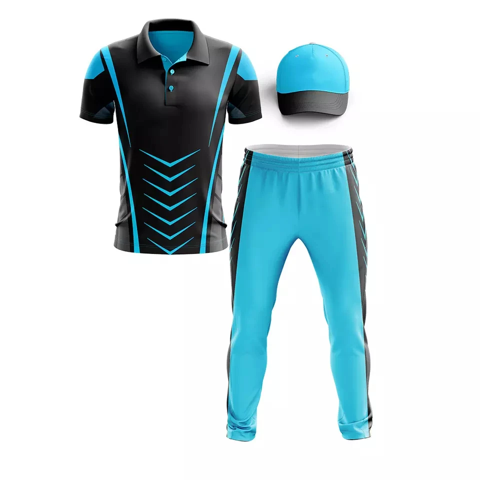 Custom Logo Cricket Jersey Design High Quality T Shirt And Trouser Cricket Set Cricket Uniform  Jersey Design