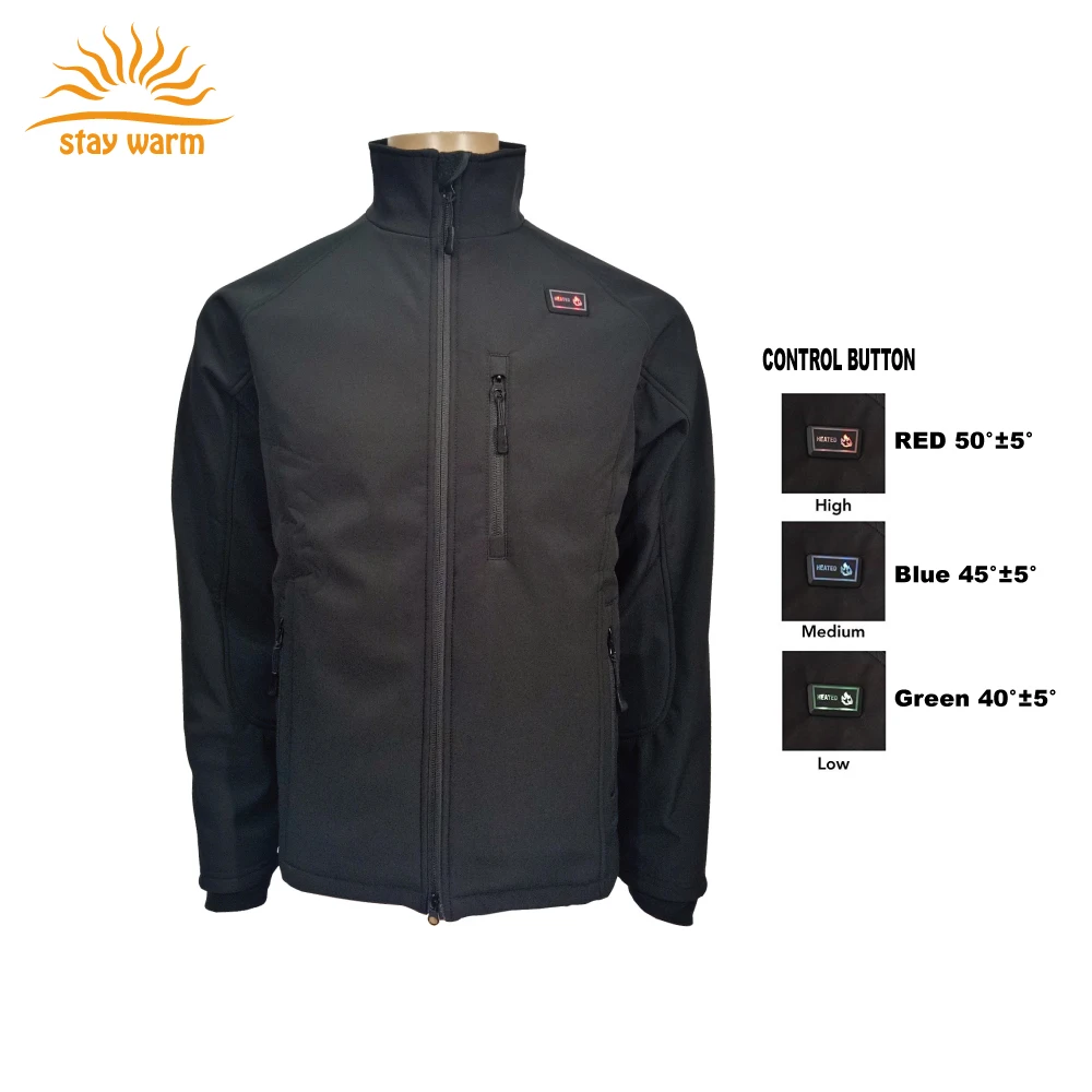 Men Women Winter Warm USB Heated Clothing Smart Thermostat Coat