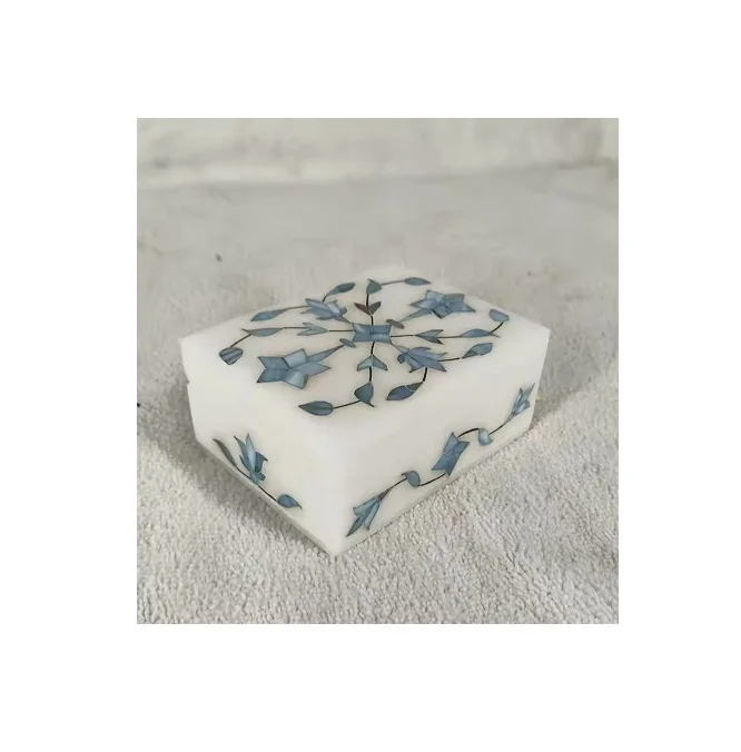 Export Quality Jewellery Storage Box Blue Mother of Pearl Work for Jewellery Storage and Decoration for Worldwide Supply