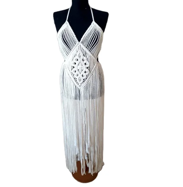 macrame swimwear festival costume  Beach wedding dress Macrame dress festival outfit