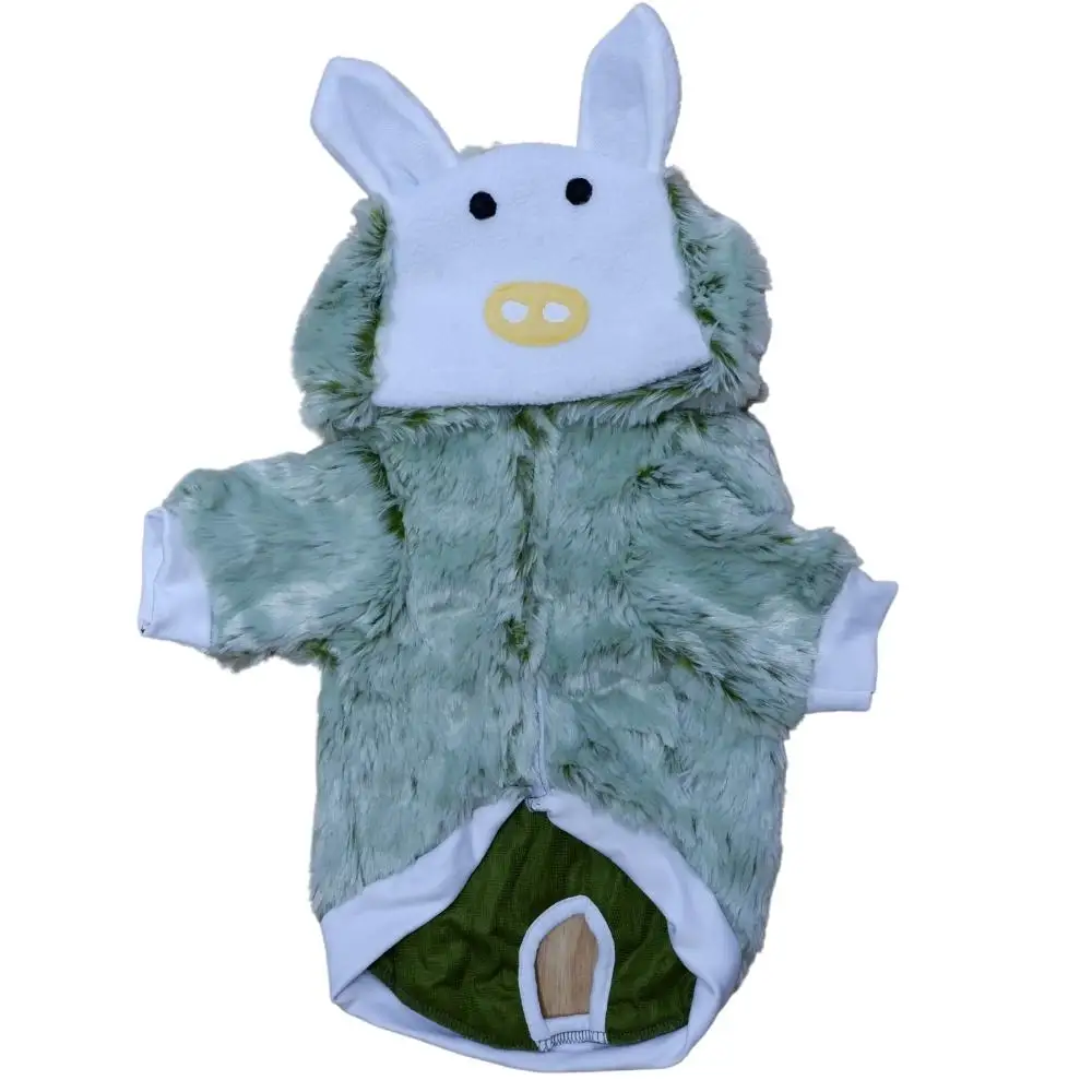 Custom Pet Clothing Little Pig Hoodies Coat Pet Clothes Autumn Winter Plush Cartoon Pet Costume Cute Fashion