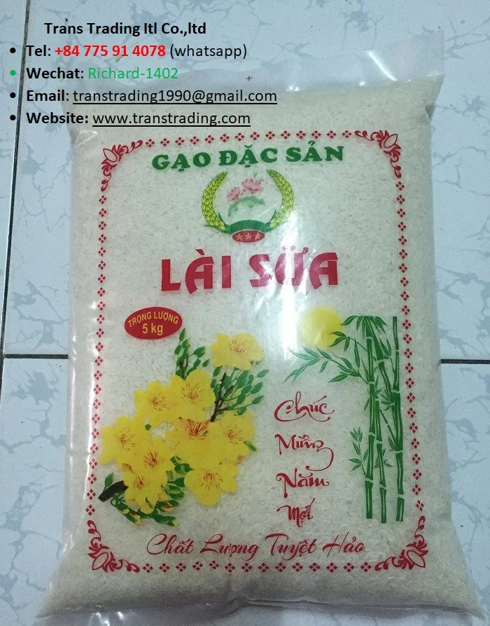 Storage Type Customized Packaging Glutinous paddy rice Vietnamese Long Grain Jasmine White Rice from Vietnam