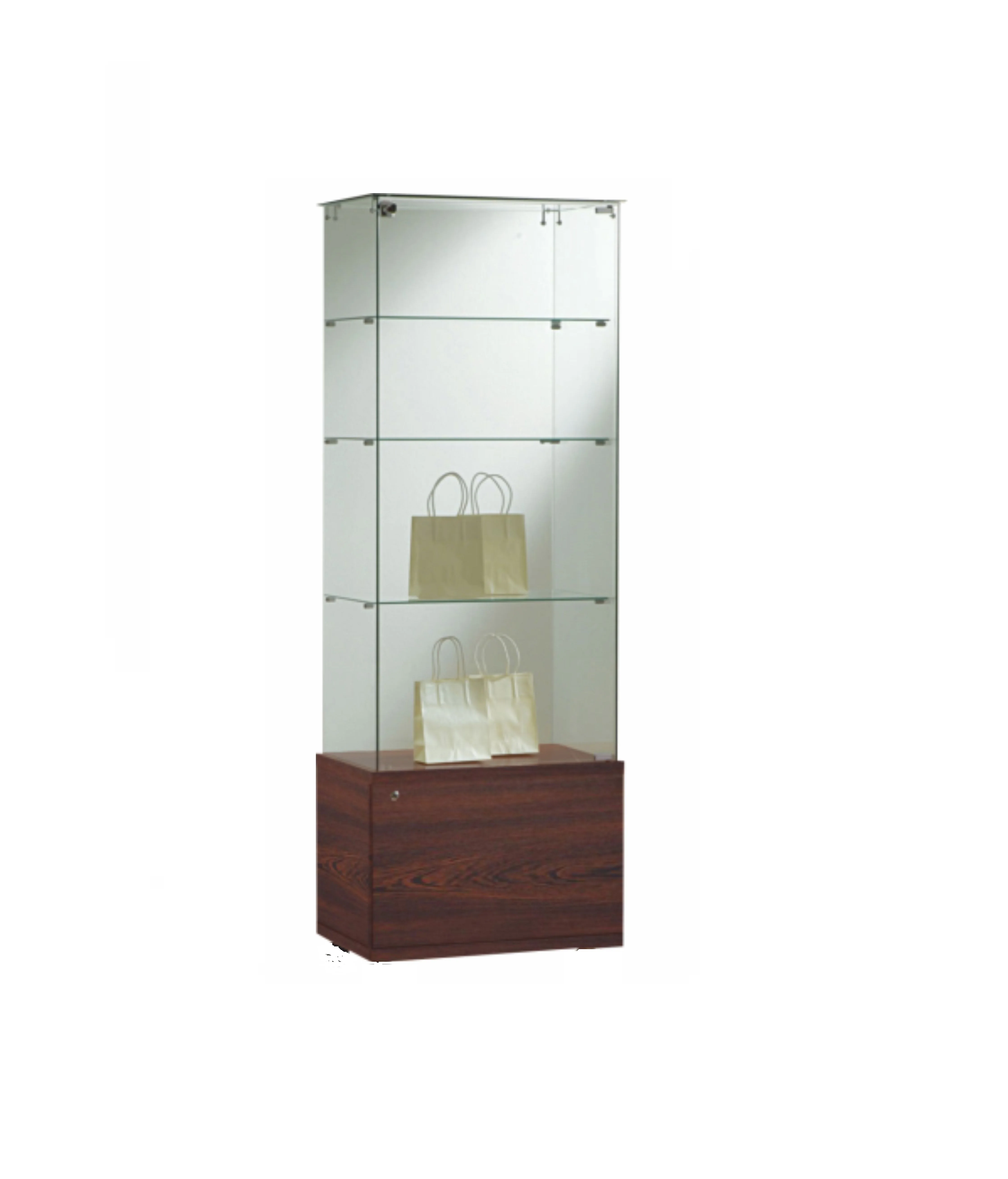 Turkish Best Quality Manufacture Frameless Tempered Full Viison Glass Display Showcase Cabinets Museum Stand