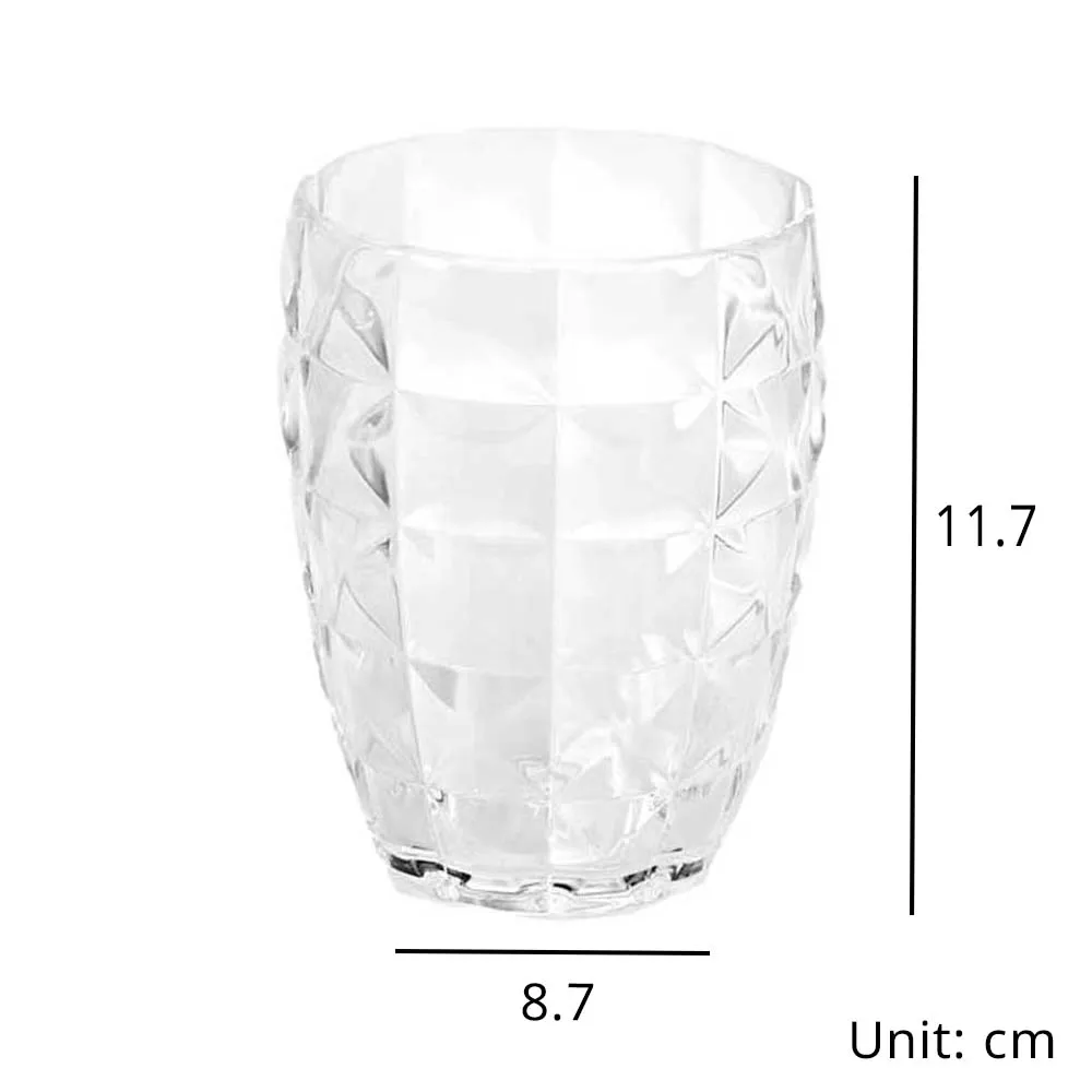 [Holar] Taiwan Made 14 OZ Durable Cylindrical Transparent Plastic Mouth Wash Cup for Home Dental Hygiene Dental Assistant Gift