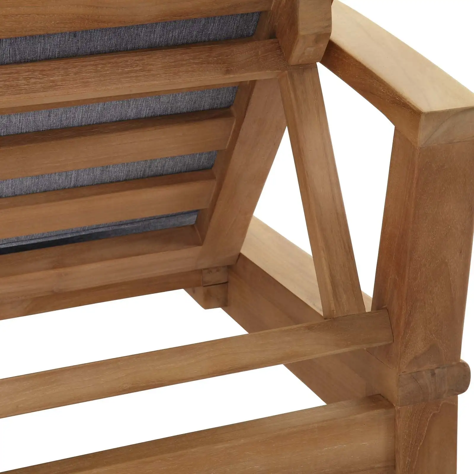 Outdoor Teak Sun Lounger Single Chaise