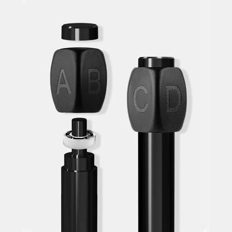 NP-063  Decompression Novelty High Quality Rotation Ball Point Pen Hand Top Play ABCD Rotary Pen