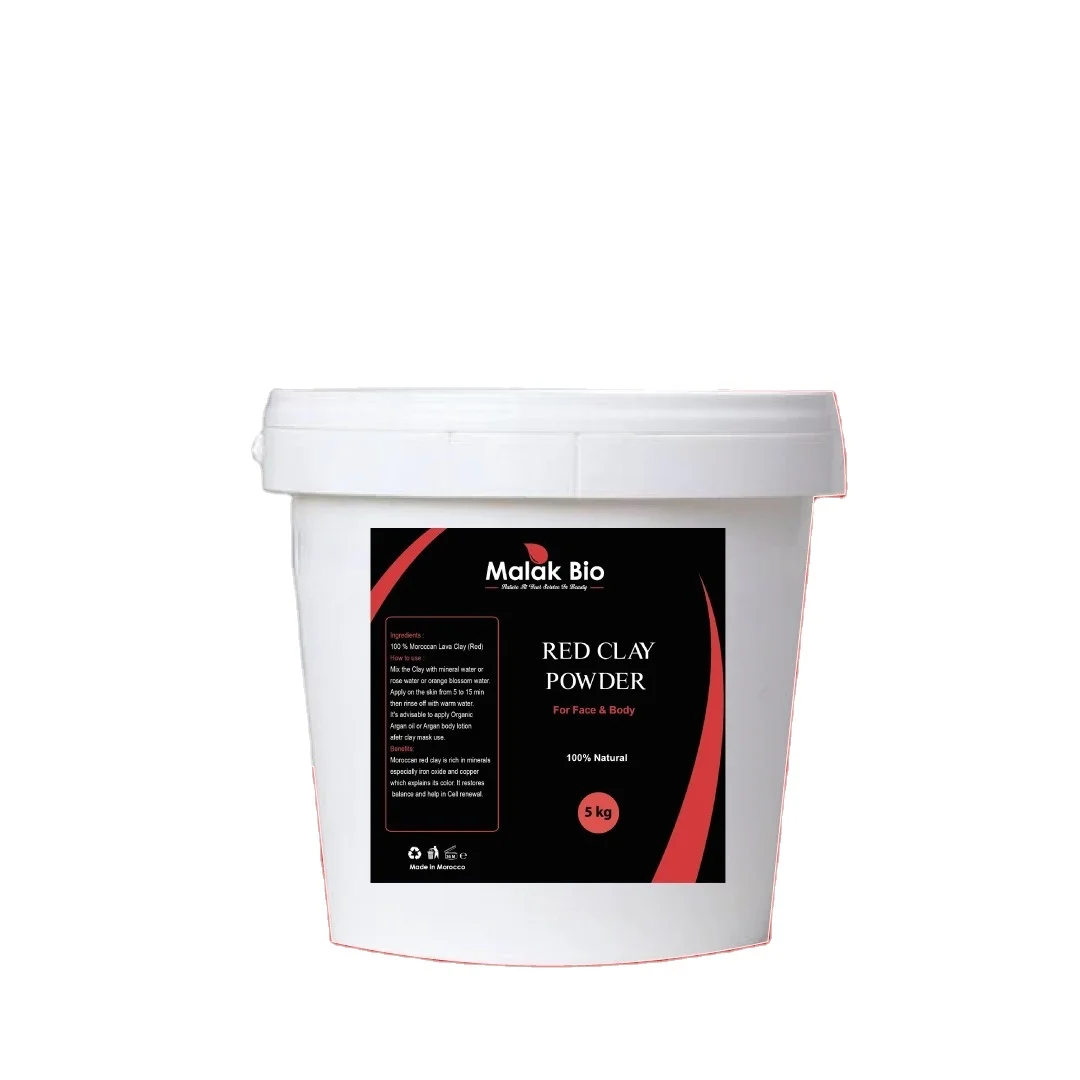 Red  clay powder in bulk by malak bio ,is 100% pure and natural ,It gives a great results for your skin and hair and body