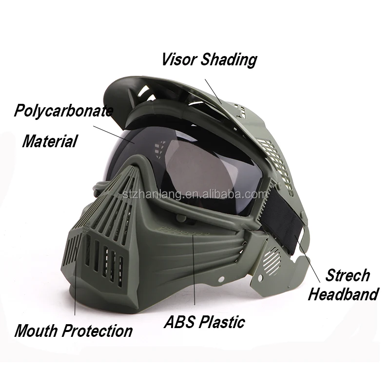 ZLang Custom Full Facemask Helmet Wargame Paintball  Airsoft Facemask With PC Lens