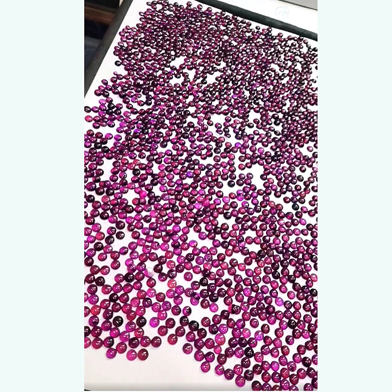 7072 Pcs Of Natural Rodolite Garnet 6mm Round Cabochon 7200 cts lot Iroc sales High quality gemstone loose stone for jewellery