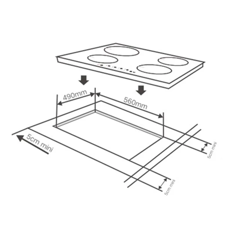 Luxury Kitchen Electric Stove Induction Cooker With 4 Burner Glass Panel Induction Cooker