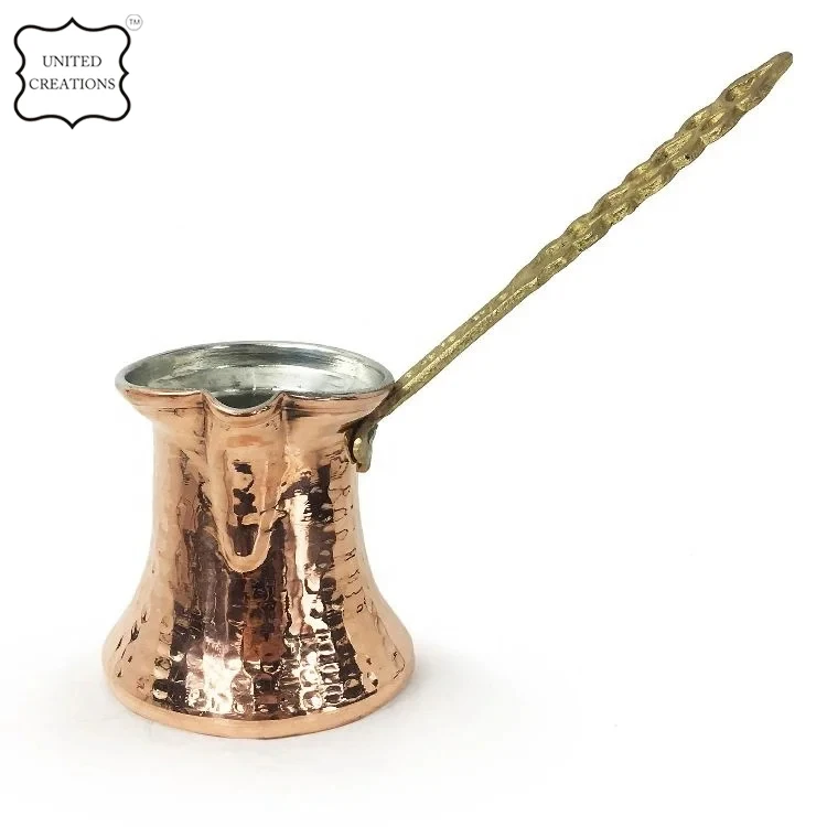 Wholesale Hammered Arabic Copper Coffee Pot with Metal Handle Sultan Style