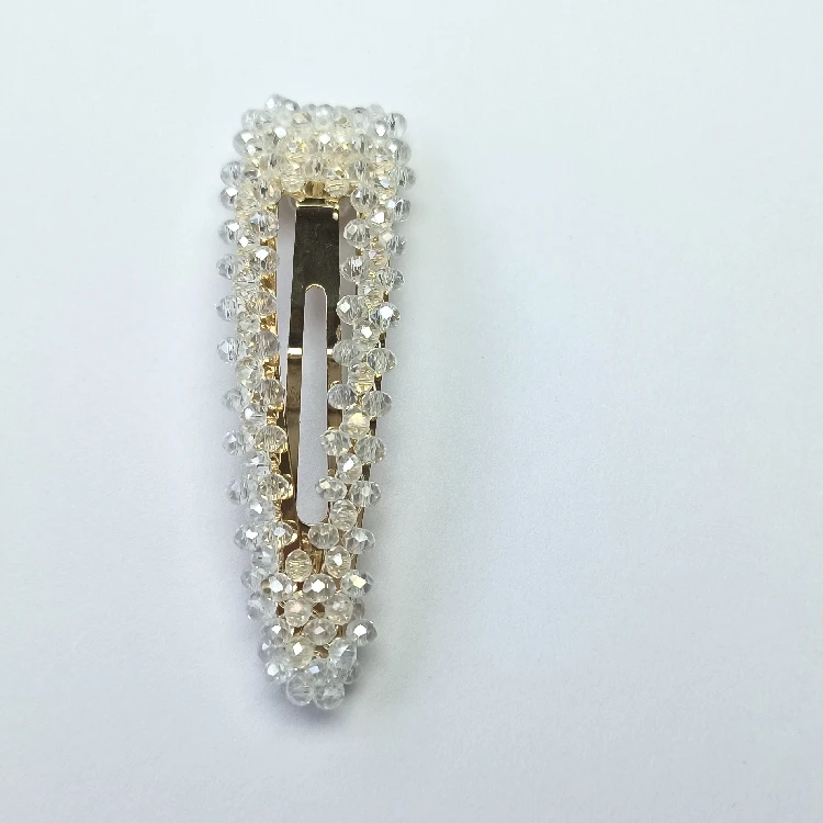 trend fasion glass beads snap clip