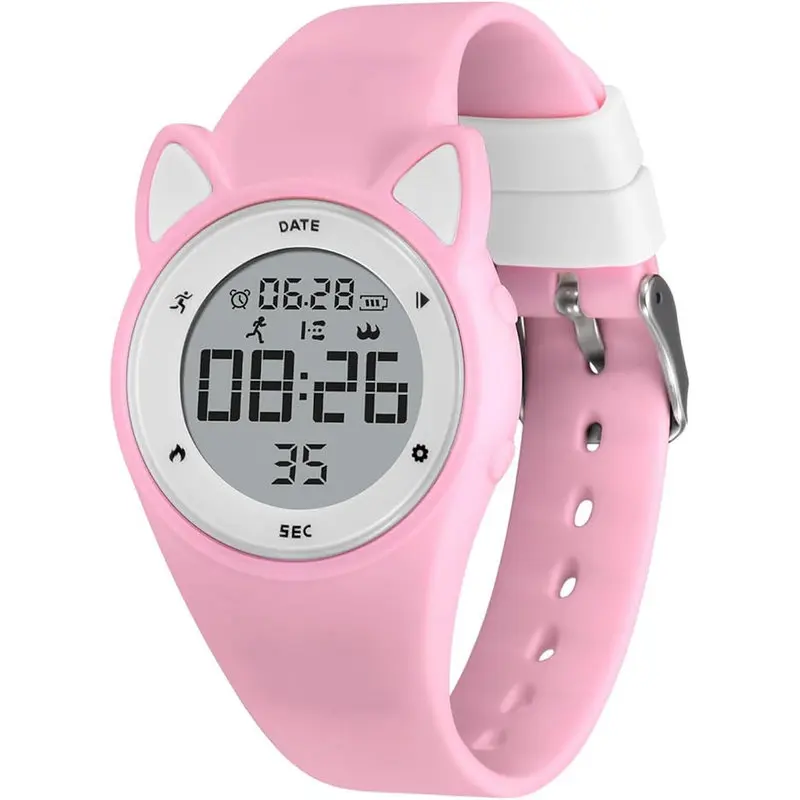 Kids Digital Watch for Girls Boys with Fitness Tracker Pedometer Alarm Clocks Stopwatch Waterproof Girls Watch Gift for Teens