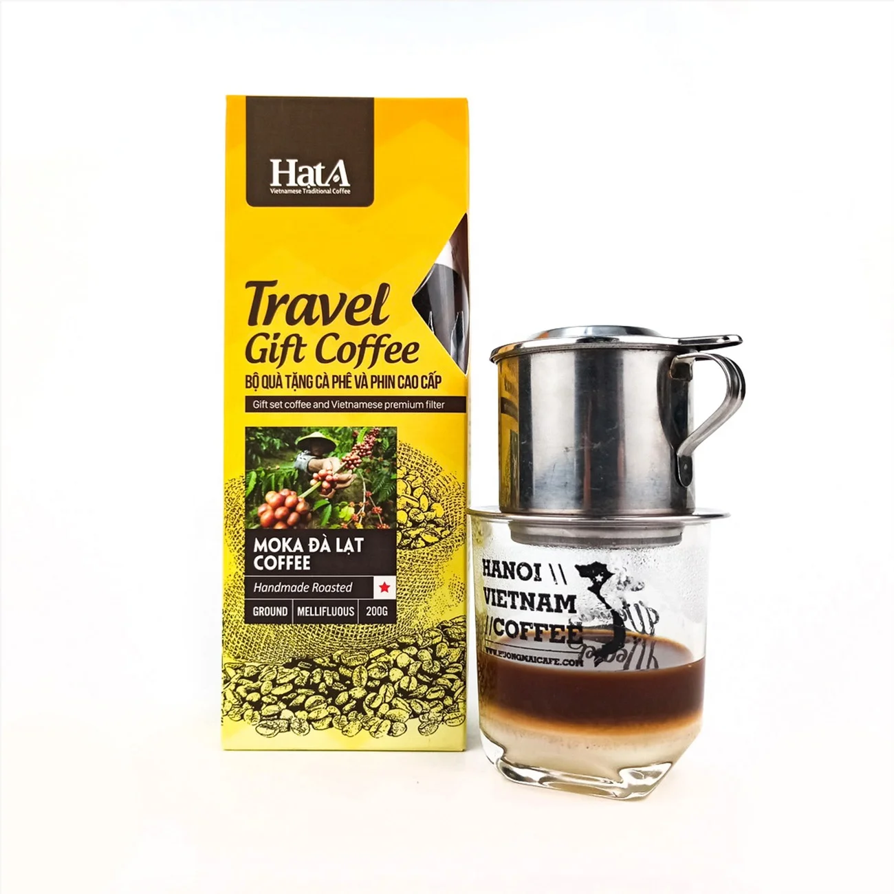 Travel Gift Moka Da Lat Coffee Vietnamese Special Coffee Net Weight 200g