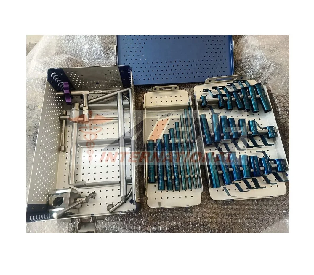 Hot Sale  Tubular Retractor Set With Aluminium Sterilizing Box Spine Orthopedic Instruments MIS Tubular Retrac