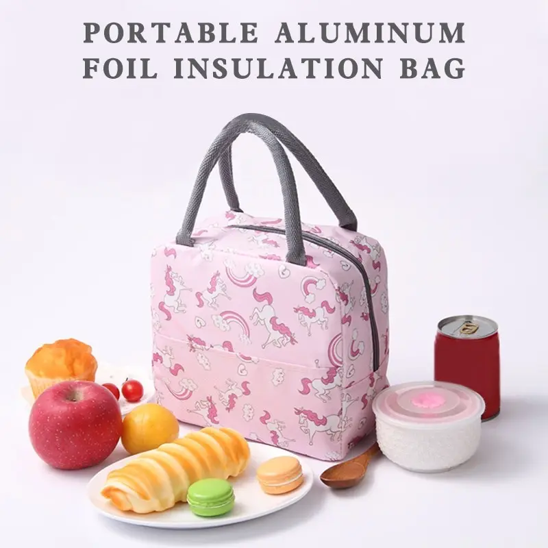 Custom lunch thermal bag wholesale insulated cooler bags portable Fridge Cooler Handbags Waterproof Kawaii Food Bag for Work