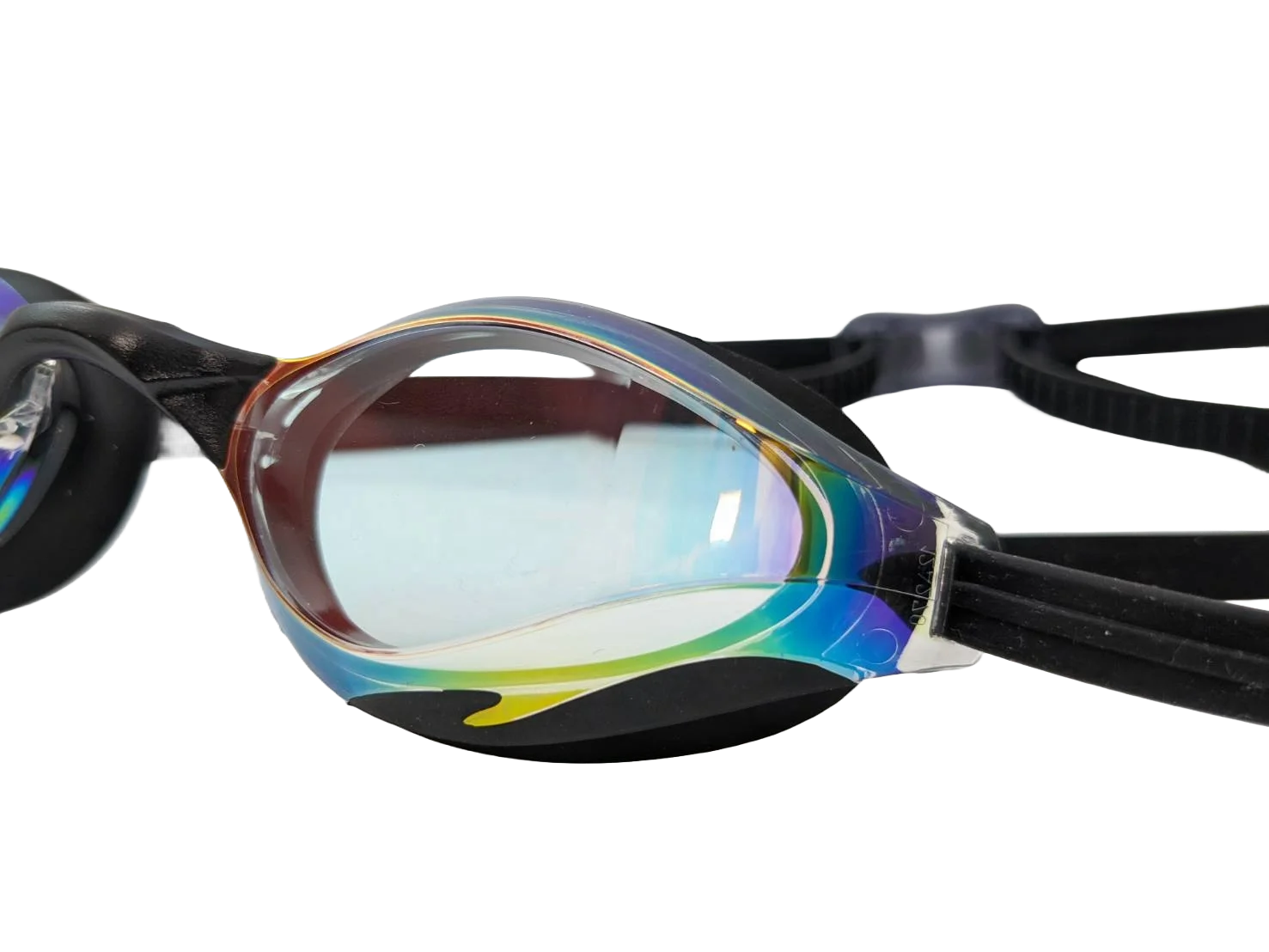 SAEKO Adult Teenager UV 400 Antifog Transparent Polycarbonate Lenses PC Frame Printed Logo Swimming Goggles
