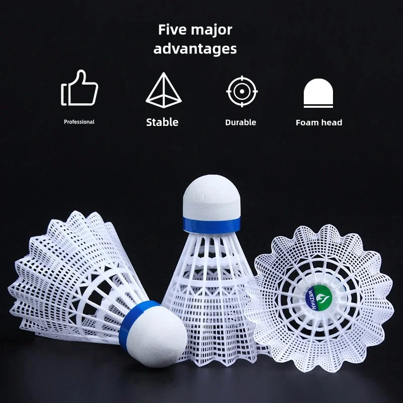 Wholesale Plastic Shuttle Cock white/yellow Colour Badminton Nylon/Plastic Shuttlecock By Standard International