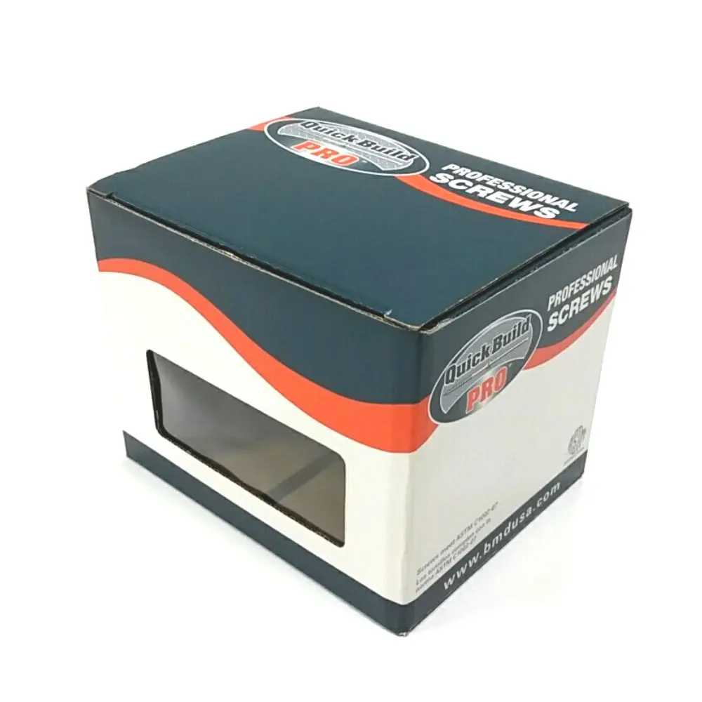 Custom Logo Printed Corrugated Screws Paper Boxes with PET Window