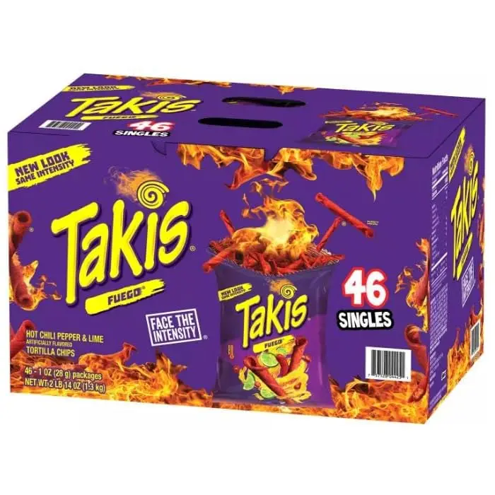 Takis fuegocrips Multipack (Горячие чипсы Чили-Лайм флавор) 3x56 г