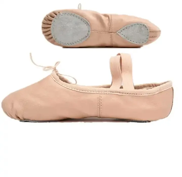 Factory Wholesale Half Sole Ballet Shoes Leather Full Sole Men Women Ballet Dance Shoes Flats Slippers for Girls Kids Ballet
