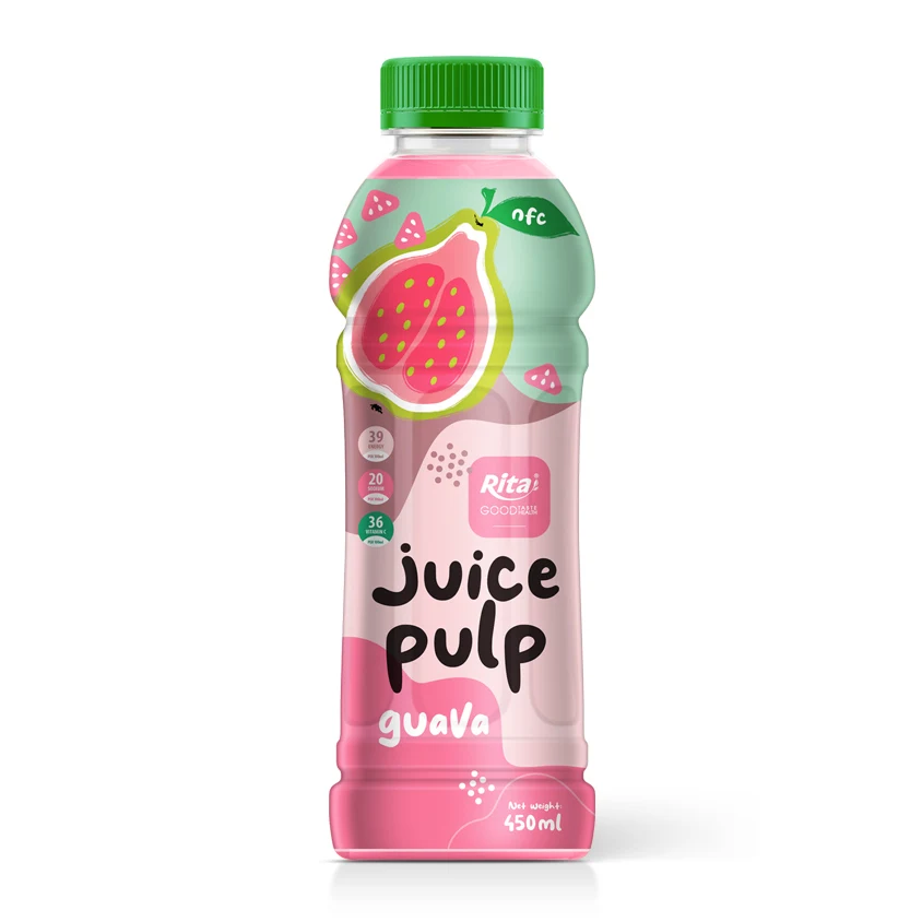 Wholesale Suppliers Guava Fruit Juice 450ml Pet Bottle RITA OEM ODM High Quality