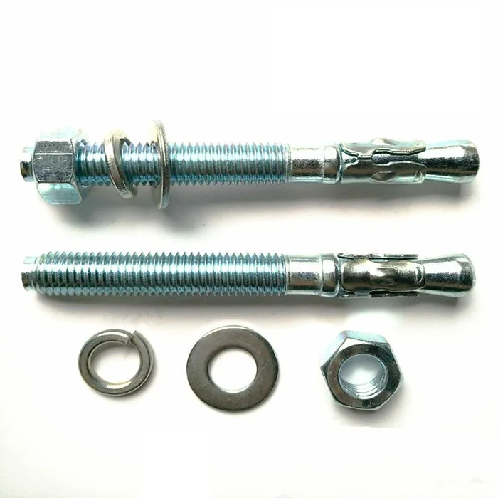 Factory Wholesales fastener Wedge Anchor Zinc Plated Carbon Steel Wedge Anchor Expansion Bolts