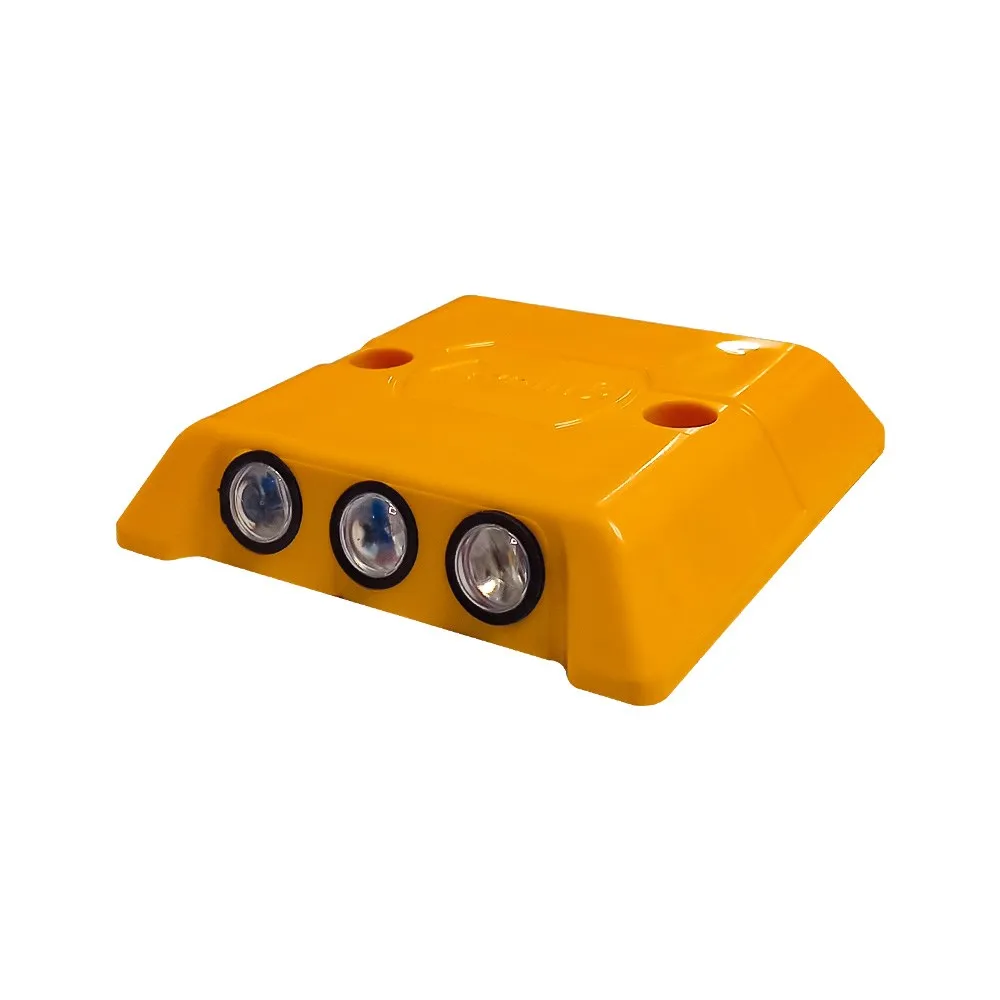 Yellow Plastic Road Stud with Cats Eyes  ABS Raised Pavement Marker Lane Channelizer Highway Road Lane Traffic Safety Product