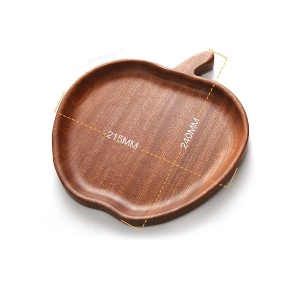 Wooden platters kitchenware accessories apple shape wooden platters food dry fruit serving trays home supplies