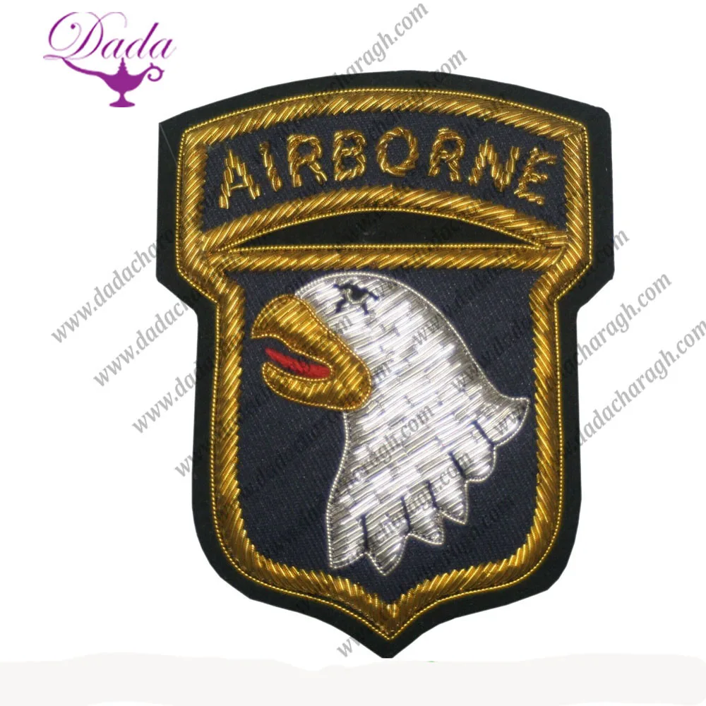 Hand Embroidered USN motif Metal Thread Bullion Wire American Officer Crest, Badge, Shadow Box, Patches, Naval